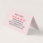 Carte De Visite  Cute Blue Boho Rainbow Substitute Teacher (Dos)