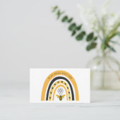 Carte De Visite Cute Boho Bee Rainbow (Debout devant)