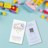 Carte De Visite Cute Boho Cloud Aquarelle Babysitter