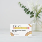 Carte De Visite Cute Boho Rainbows Tuteur (Debout devant)