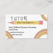 Carte De Visite Cute Boho Rainbows Tuteur (Devant)