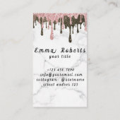 Carte De Visite Cute Bokeh et Rose Gold Sequin Event Planner Busi (Dos)