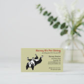 Carte De Visite Cute Boston Terrier Cartoon Chien - Animaux Animau (Debout devant)