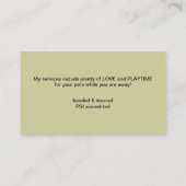 Carte De Visite Cute Boston Terrier Cartoon Chien - Animaux Animau (Dos)