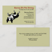 Carte De Visite Cute Boston Terrier Cartoon Chien - Animaux Animau (Devant / Derrière)