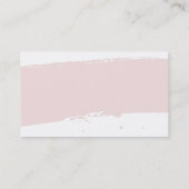 Carte De Visite CUTE BRUSH STROKE élégant peint or rose pâle (Dos)