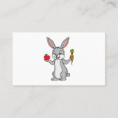 Carte De Visite Cute bunny rabbit with vegetables (Dos)