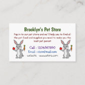 Carte De Visite Cute bunny rabbit with vegetables (Devant)