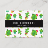 Carte De Visite Cute Cactus, Green Cactus, Fleuriste, Flower Shop (Devant)