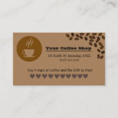 Carte De Visite Cute Café Bean Shop Punch (Devant)