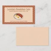 Carte De Visite Cute Cafe Restaurant Restauration Polka Dot (Devant / Derrière)