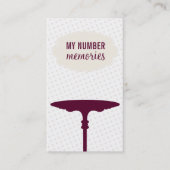 Carte De Visite CUTE CAKE STAND polka dot melon ivoire moderne (Devant)