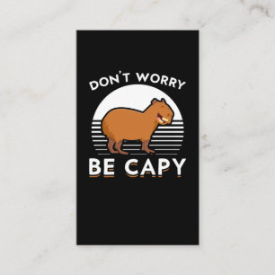 Carte De Visite Cute Capybara Funny Zoo animal