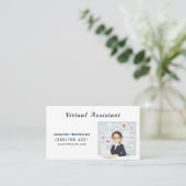 Carte De Visite Cute Cartoon Virtual Assistant Bureau (Debout devant)
