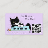 Carte De Visite Cute Cat Groomer (Devant)