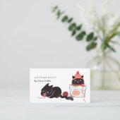 Carte De Visite Cute Cats Yarn Knit Goods (Debout devant)