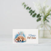 Carte De Visite Cute Chat et chien Animateur (Debout devant)