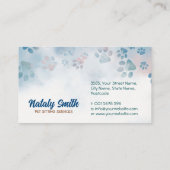 Carte De Visite Cute Chat et chien Animateur (Dos)