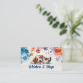 Carte De Visite Cute Chat et chien Animateur (Debout devant)