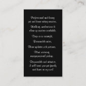 Carte De Visite Cute chat et lune Maison et animal assis (Dos)