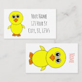Carte De Visite Cute Chick Thunder_Cove (Devant / Derrière)