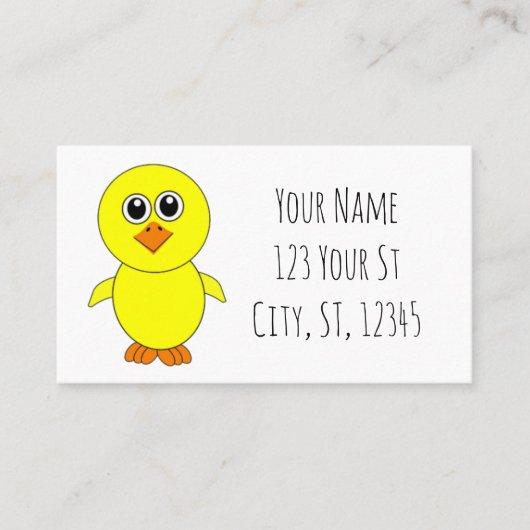 Carte De Visite Cute Chick Thunder_Cove (Devant)
