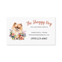 Cute Chien Grooming Floral Animaux Service