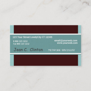 Carte De Visite Cute Cocoa Turquoise Blue Classy Dreams