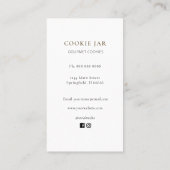 Carte De Visite Cute Cookie shop Loyalty  business card (Dos)