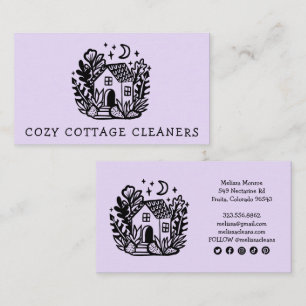 Carte De Visite Cute Cottage Custom Cleaning Home Services