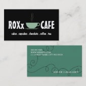 Carte De Visite Cute Cup Café Thé Boutique Cake Cupcakes (Devant / Derrière)