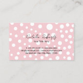 Carte De Visite Cute Cupcake Sweet Traite Boulangerie Pois Rose (Dos)