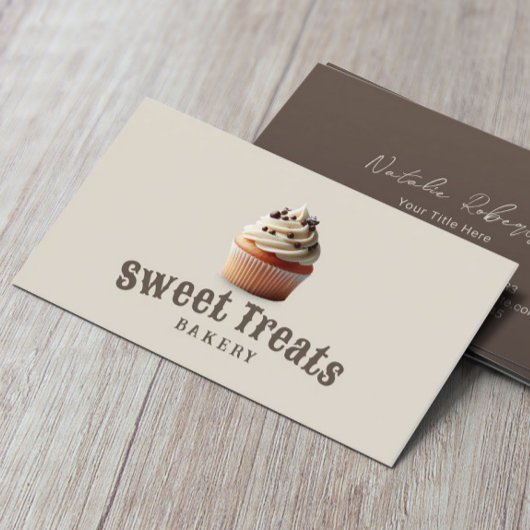 Carte De Visite Cute Cupcake Sweet Traitements Boulangerie de gâte