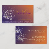 Carte De Visite Cute Dandelions Professionnel (Devant / Derrière)