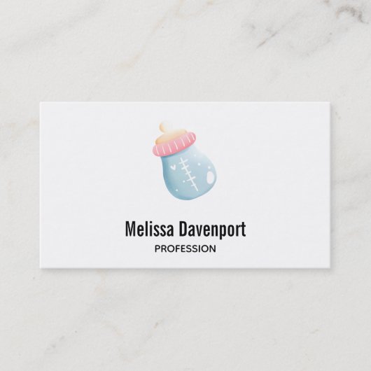 Carte De Visite Cute de Bottle (Devant)