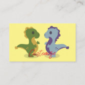 Carte De Visite Cute Dinosaur Paire Thunder_Cove (Dos)