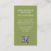 Carte De Visite Cute Dog Groomer Personalized Spa Style (Dos)