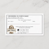 Carte De Visite Cute Dog Grooming Modern Fun Appointment Card (Dos)
