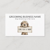 Carte De Visite Cute Dog Grooming Modern Fun Appointment Card (Devant)