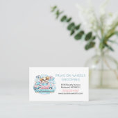 Carte De Visite Cute Dog Mobile Pet Grooming Service  (Debout devant)