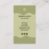 Carte De Visite Cute Dog Sitter, Pet Groomer, Dog Walker (Dos)