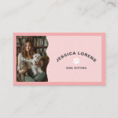 Carte De Visite Cute Dog Sitter, Pet Groomer, Dog Walker (Devant)