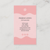 Carte De Visite Cute Dog Sitter, Pet Groomer, Dog Walker (Dos)