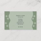 Carte De Visite Cute Dog Sitter, Pet Groomer, Dog Walker (Dos)