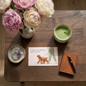 Carte De Visite Cute Dog Walker Cocker Spaniel Pink Business Card