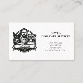 Carte De Visite Cute Dog Walker Pet Sitter Business Card (Devant)