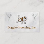 Carte De Visite Cute Doggie | Ciseaux de grossissement de chiens (Devant)