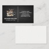 Carte De Visite Cute Doggy and Kitty | Services animaux (Devant / Derrière)