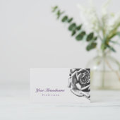 Carte De Visite Cute Draed Rose clair Lilac gris clair simple (Debout devant)