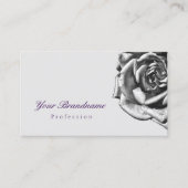 Carte De Visite Cute Draed Rose clair Lilac gris clair simple (Devant)